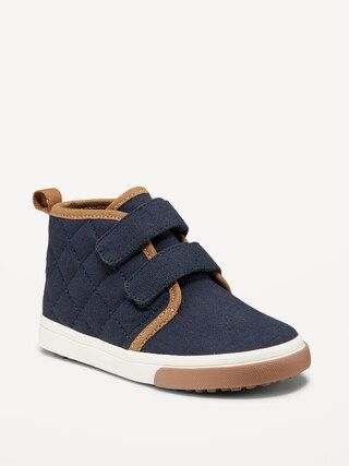High-Top Quilted Canvas Double-Strap Sneakers for Toddler Boys | Old Navy (US)