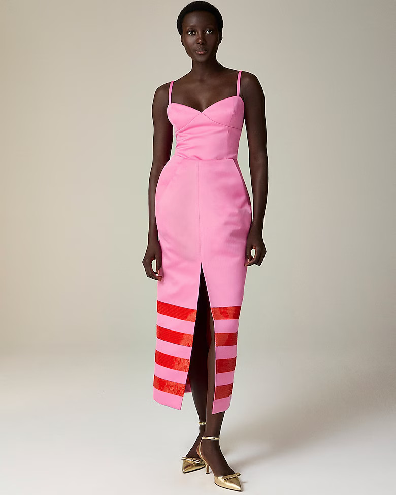 Christopher John Rogers X J.Crew sculpted skirt in duchesse satin | J. Crew US