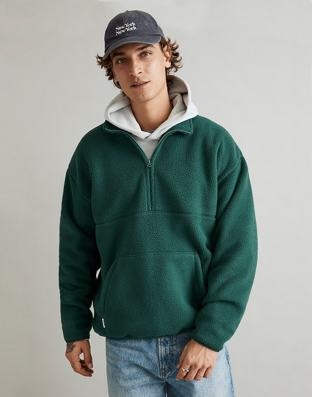 Half-Zip Mockneck Pullover Fleece | Madewell