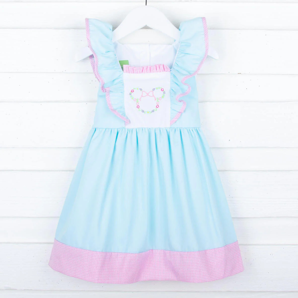 Floral Mouse Ears Waterfall Mint Dress | Classic Whimsy