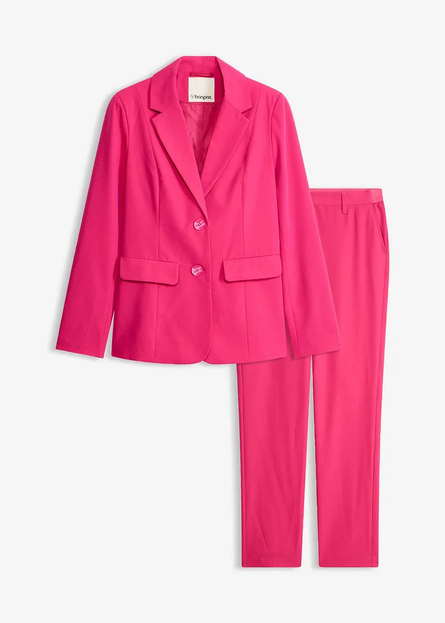 klassischer Hosenanzug mit Viskose-Anteil - pinklady, Kurz | Bonprix DE
