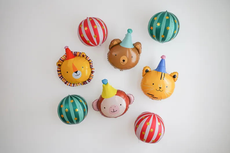 Party Animals Balloons Party Animals Birthday Decor Circus Party Decorations Big Top Baby Shower ... | Etsy (Global)