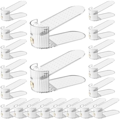 Adjustable Slot Organizer for Pairs of Shoes, Space Saver, Double Deck Riser Rack, Closet Organiz... | Amazon (US)