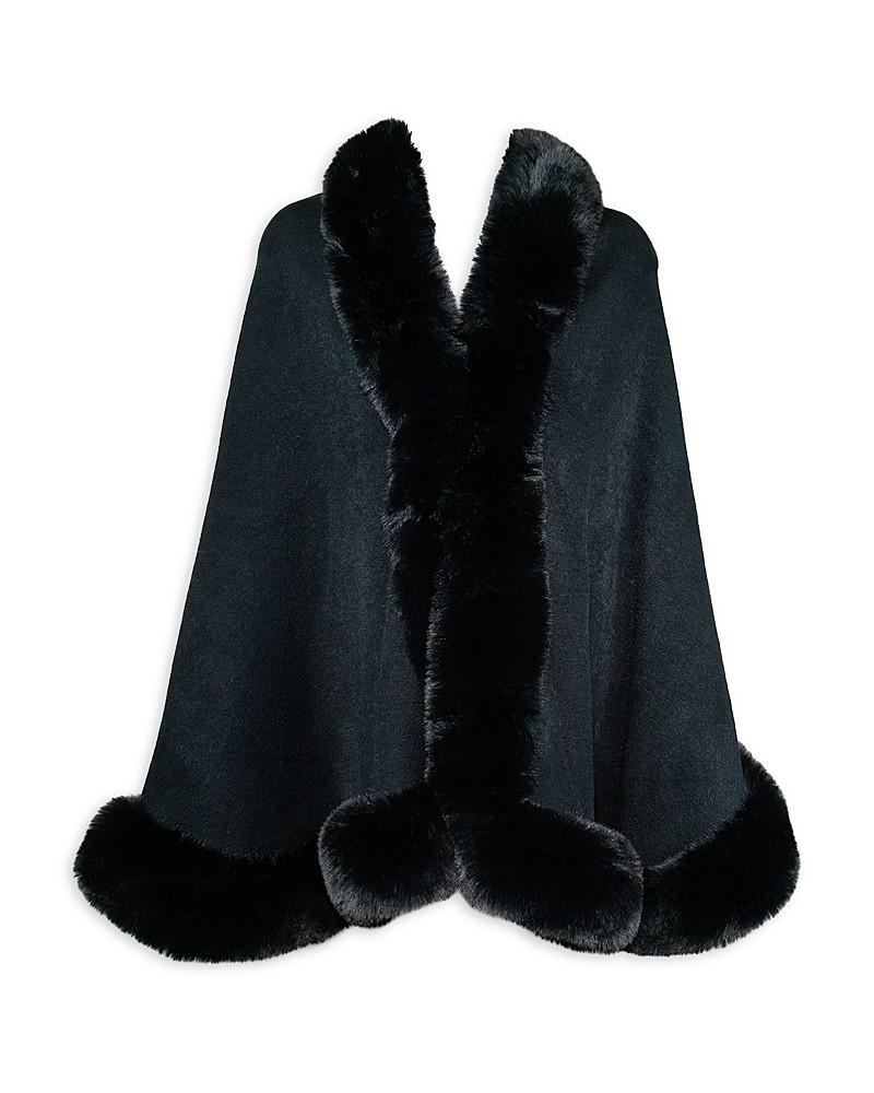 Surell Faux Fur Trim Poncho | Bloomingdale's (US)