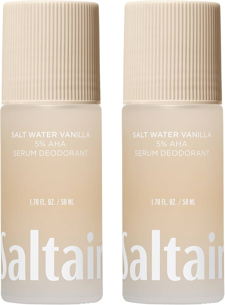Saltair Serum Deodorant Salt Water Vanilla 2 Pack. 5% AHA Formula. Lactic Acid and Mandelic Acid ... | Amazon (US)