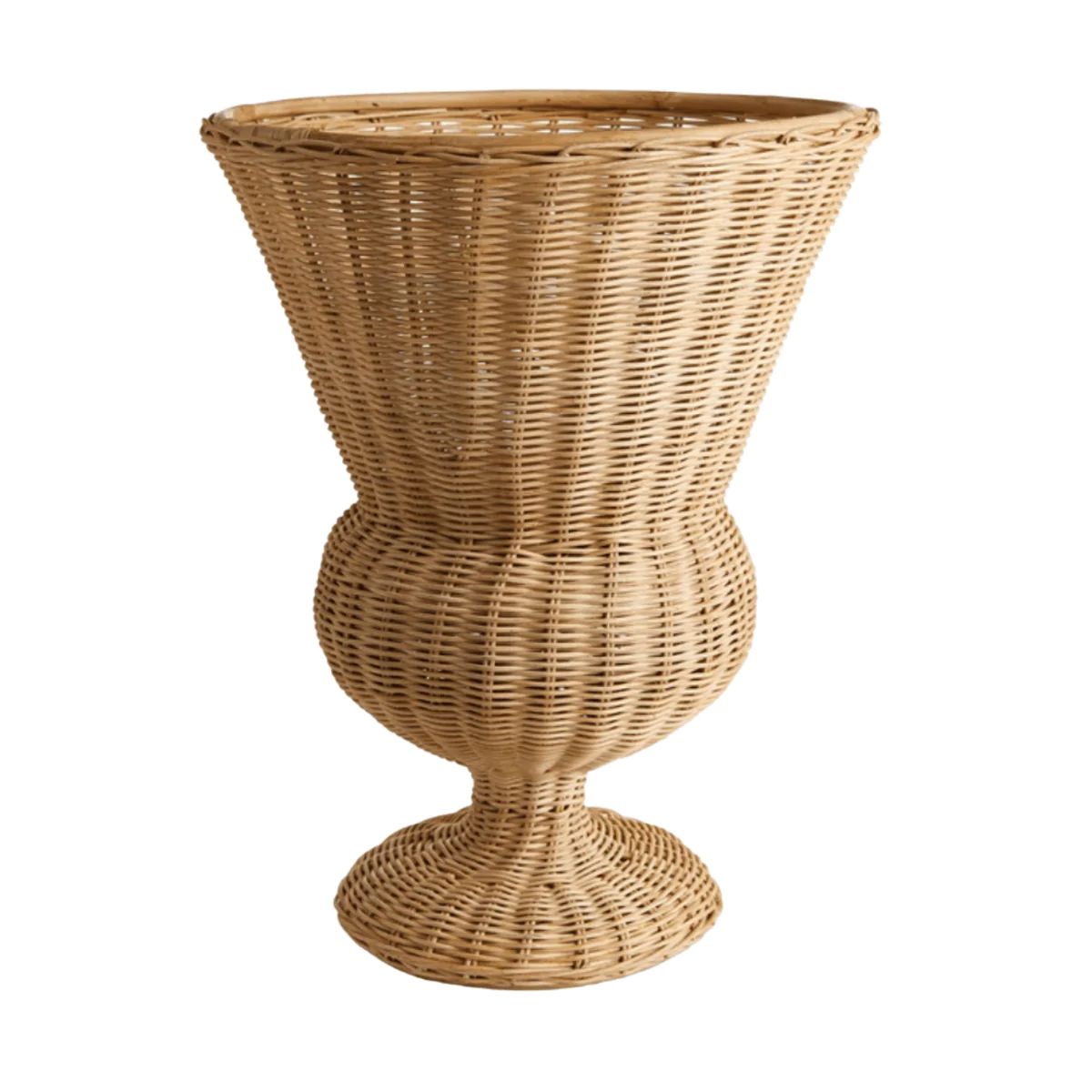 Natural Wicker Footed Urn | The Well Appointed House, LLC