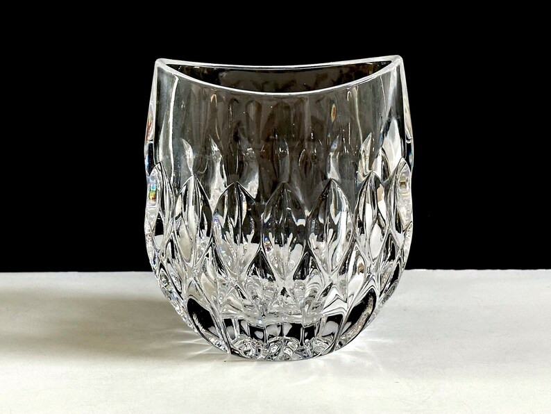 Gorham Crystal Althea 5" Pocket Vase, Vertical Cuts, Oval Shape Crystal Vase - Etsy | Etsy (US)