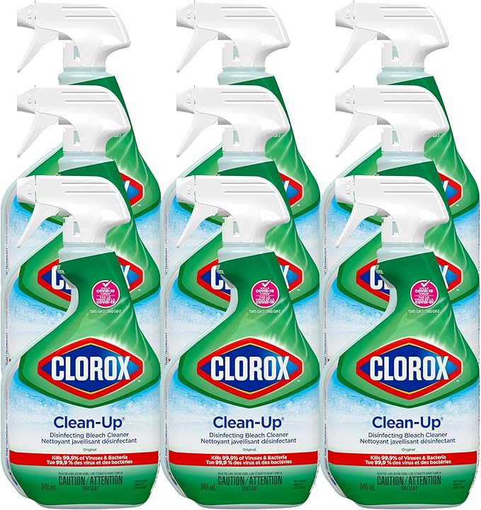 Clorox Clean-Up Disinfecting Bleach Cleaner Spray, Original Scent, 946 mL, Multi-Pack of 9 | Amazon (CA)