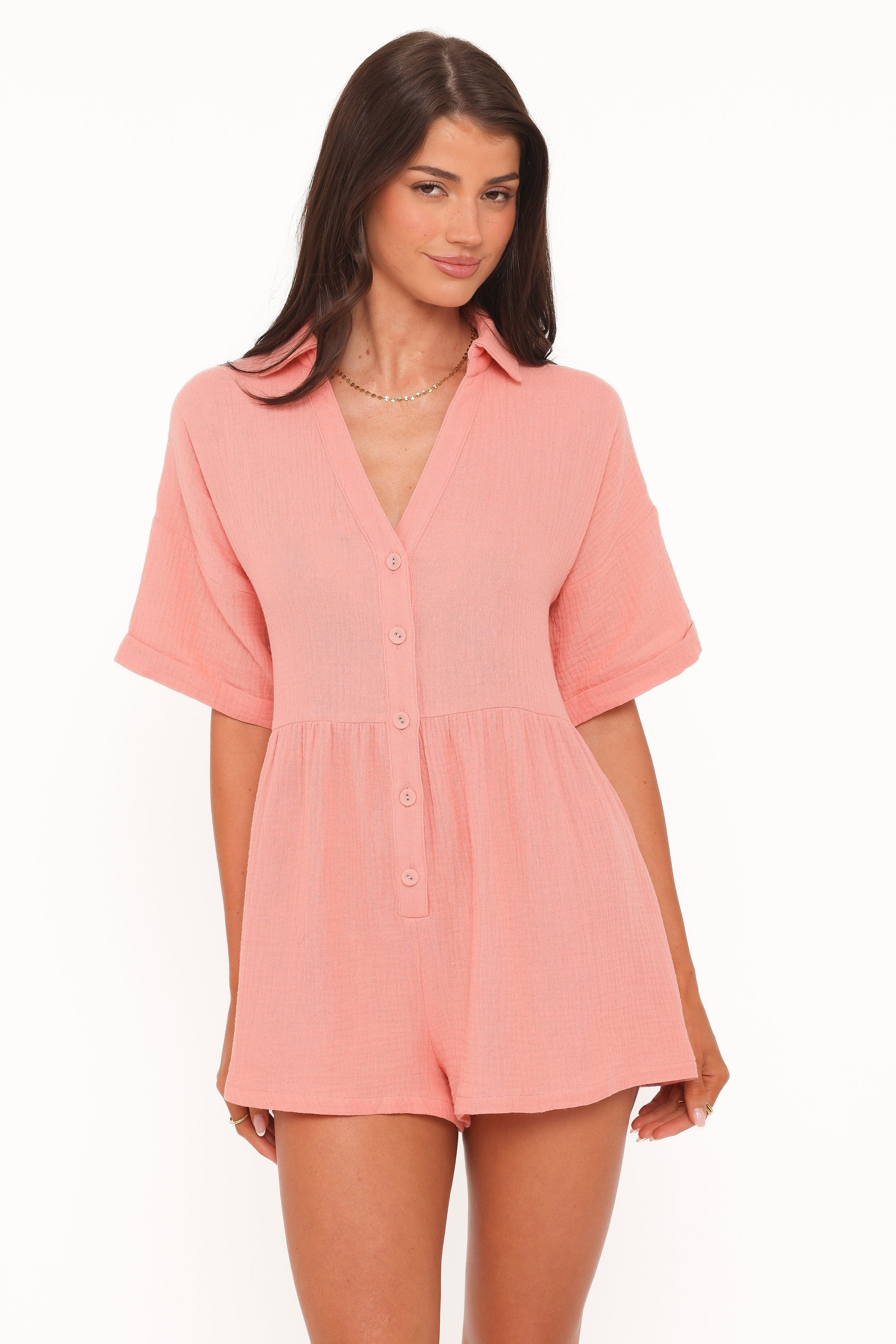 Winny Romper - Orange Sherbet | Petal & Pup (US)