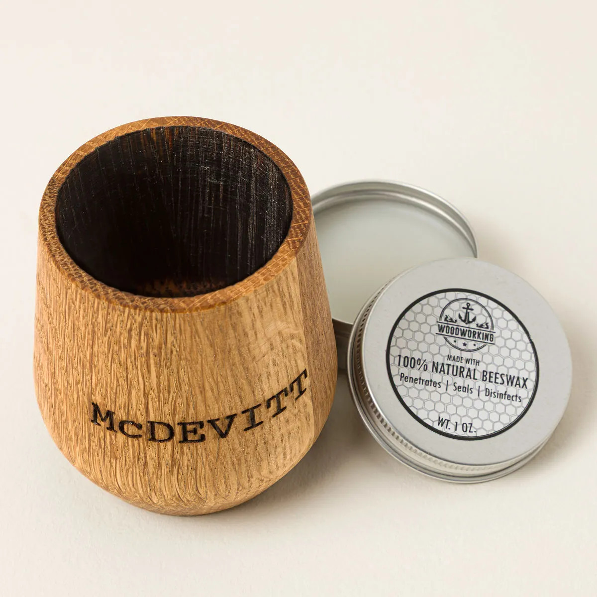 Personalized Charred Oak Whiskey Tumbler | UncommonGoods