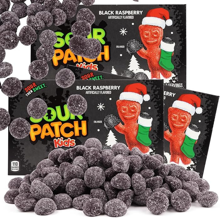Holiday Sour Patch Kids Coal Theatre Box, Shareable Size Gummy Candy Packs, Stocking Stuffer, Gif... | Amazon (US)