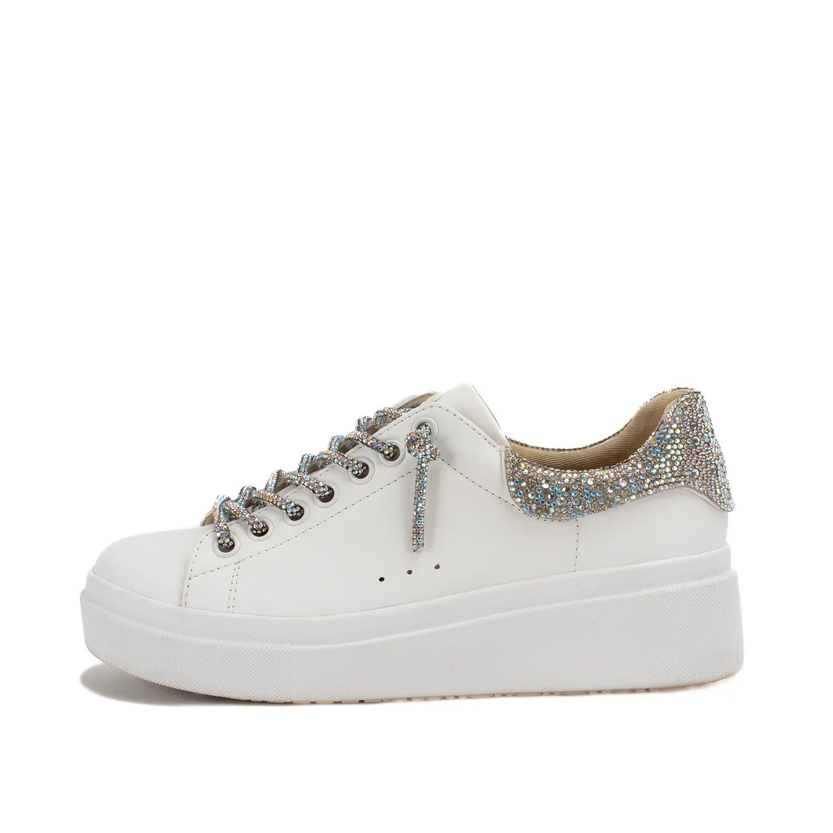 Evalia Rhinestone Sneaker | Yellow Box
