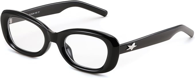 FEISEDY Retro Oval Blue Light Blocking Glasses for Women Nerd Fake Glasses Y2k Small Eyewear Fram... | Amazon (US)