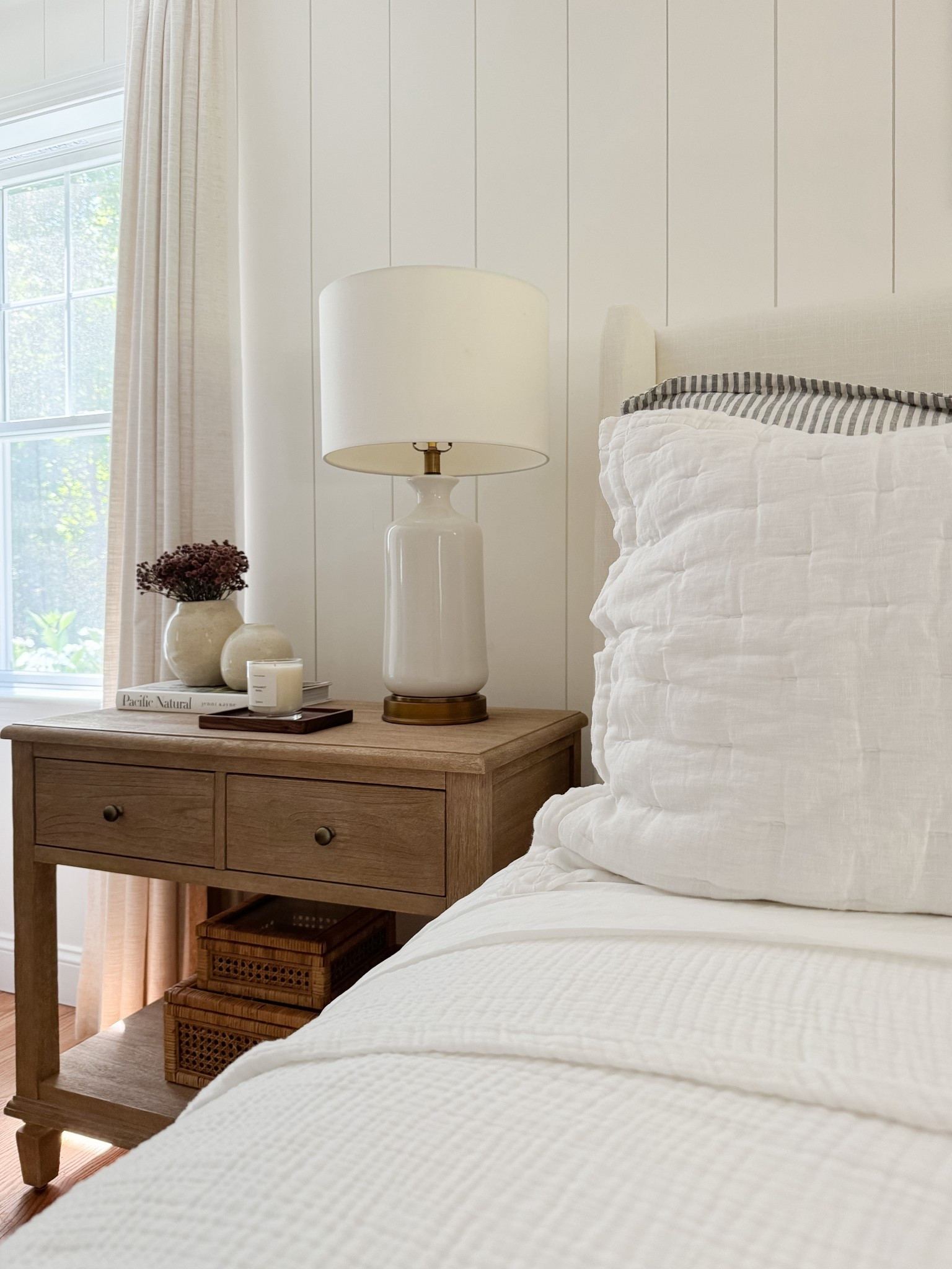 Coastal Bedroom

neutral bedroom, beige bedroom, striped duvet, fluffy duvet, fluffy bedding, wood nightstand, sherri calnan home 

#LTKStyleTip #LTKFindsUnder50 #LTKHome