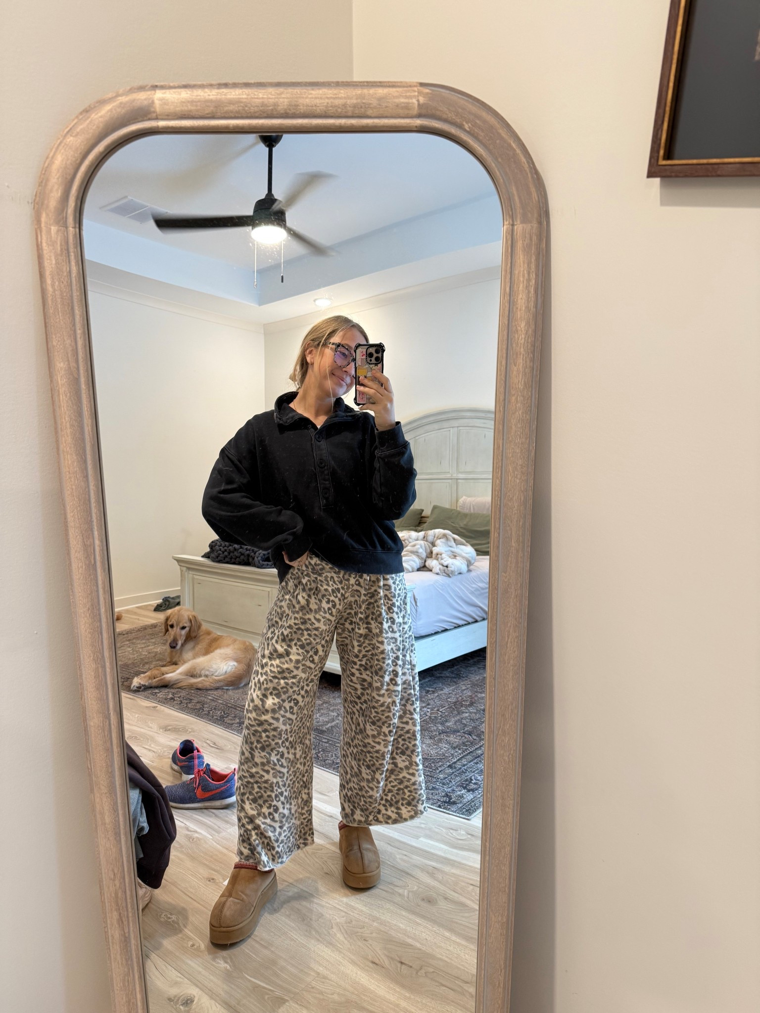 Casual outfit idea / aerie style / target style / mom spring 2026 / leopard pants / cheetah pants : COMFY outfit / comfymom 

#LTKootd #LTKSaleAlert #LTKgrwm