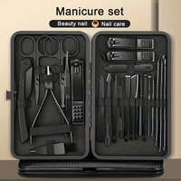 8/12/15/20/24Pcs Stainless Steel Manicure Pedicure Set Nail Clippers Ear Spoon Cutters Scissors Household Beauty Grooming Tools | AliExpress (US)