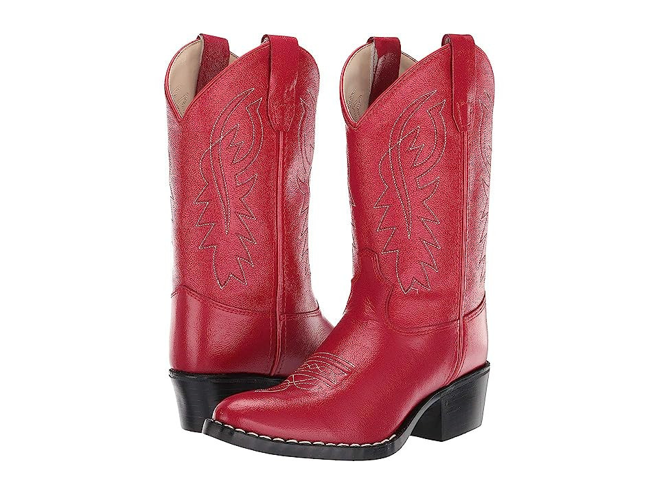 Old West Kids Boots J Toe Western Boot (Toddler/Little Kid) (Red) Cowboy Boots | Zappos