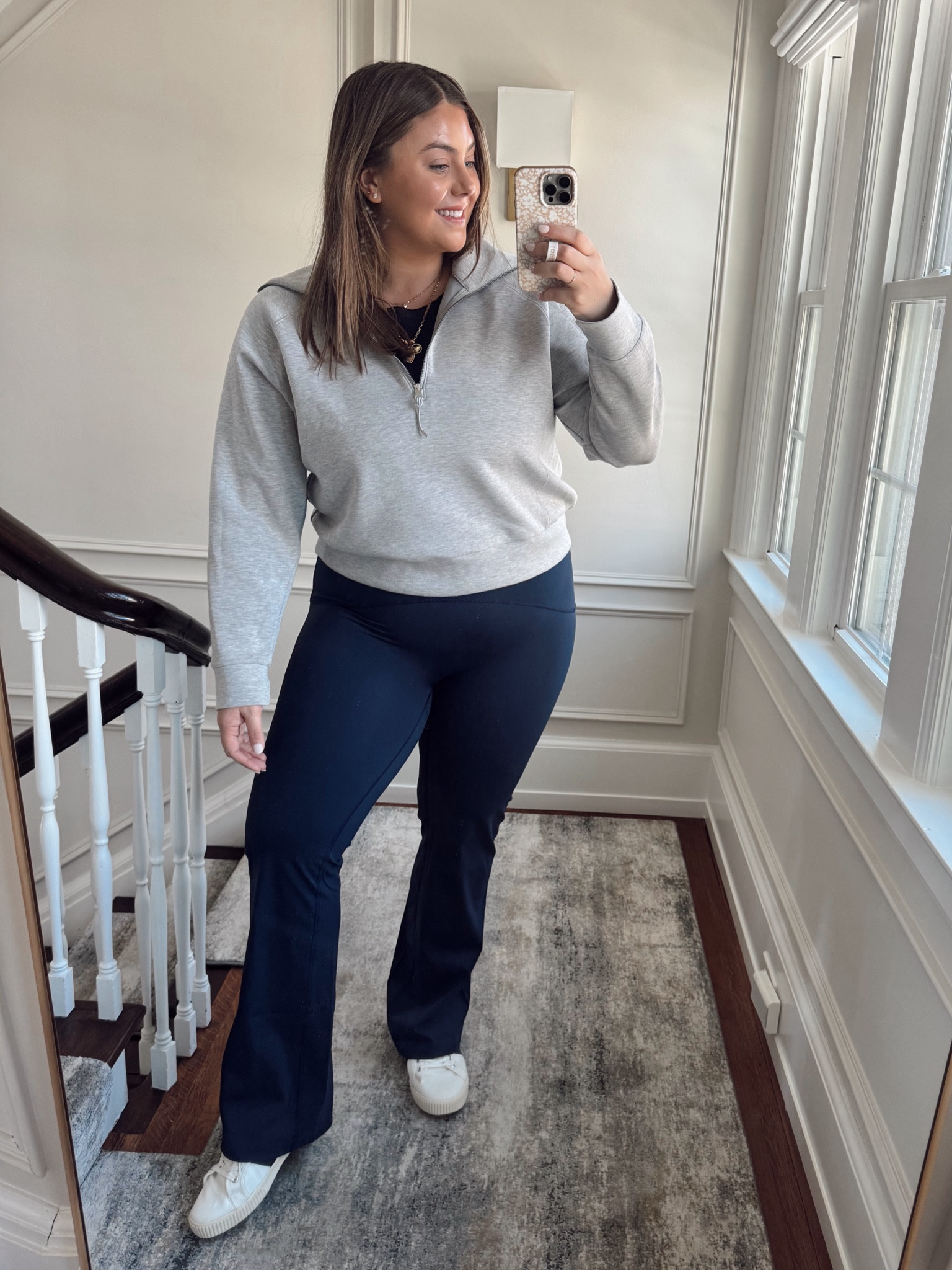 What I’m loving this month - booty boost flare pants. Use CARALYN20 at Spanx! Wearing size 1X in everything. 

#LTKMidsize #LTKActive #LTKStyleTip