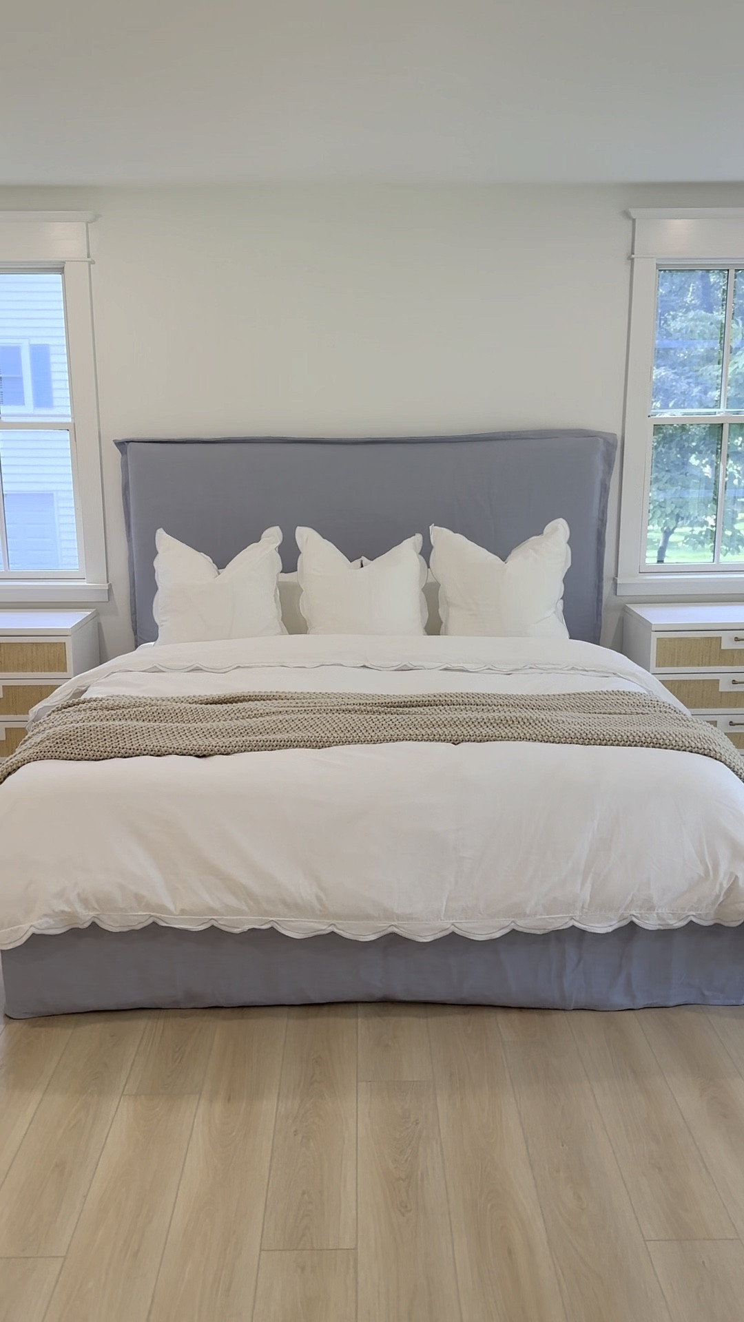 Shop our primary bedroom! Coastal bedroom furniture, cane nightstands, scalloped bedding, cozy bed blanket



#LTKhome #LTKSeasonal #LTKFind