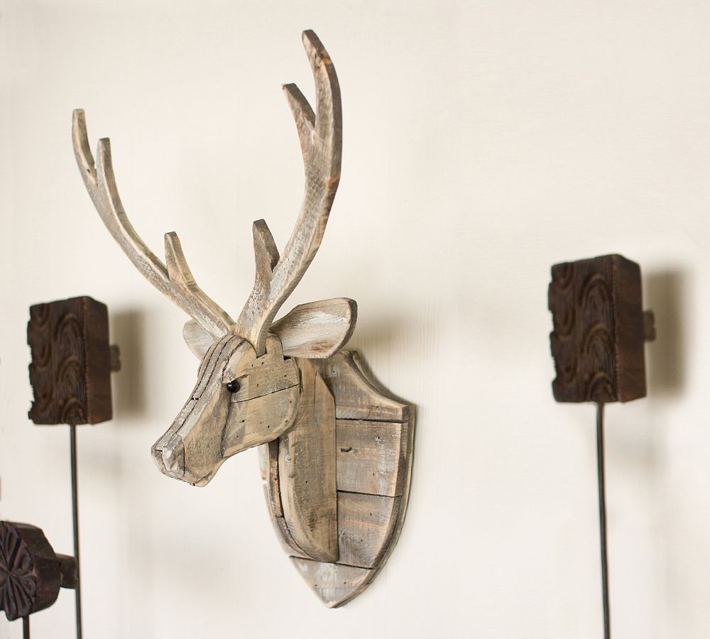 Recycled Deer Head Wall Art | Pottery Barn (US)