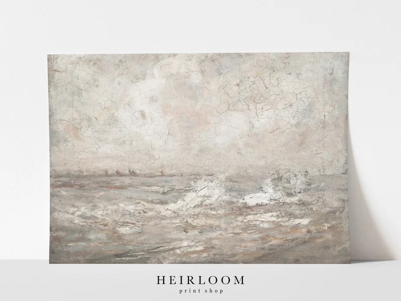 Minimalist Beach Print  MAILED PRINTS  Coastal Art Vintage  | Etsy | Etsy (US)