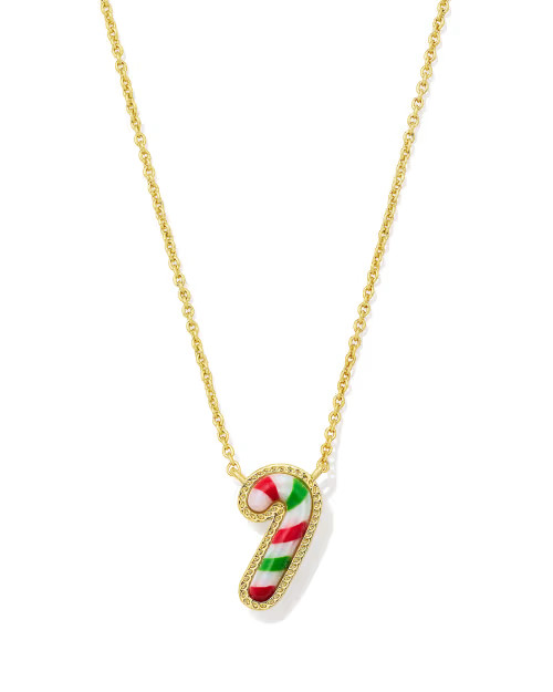 Candy Cane Gold Short Pendant Necklace | Kendra Scott