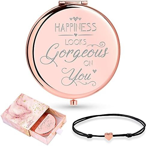Amazon.com: Christmas Stocking Stuffers for Women - Compact Pocket Mirror with Positive Quote & S... | Amazon (US)