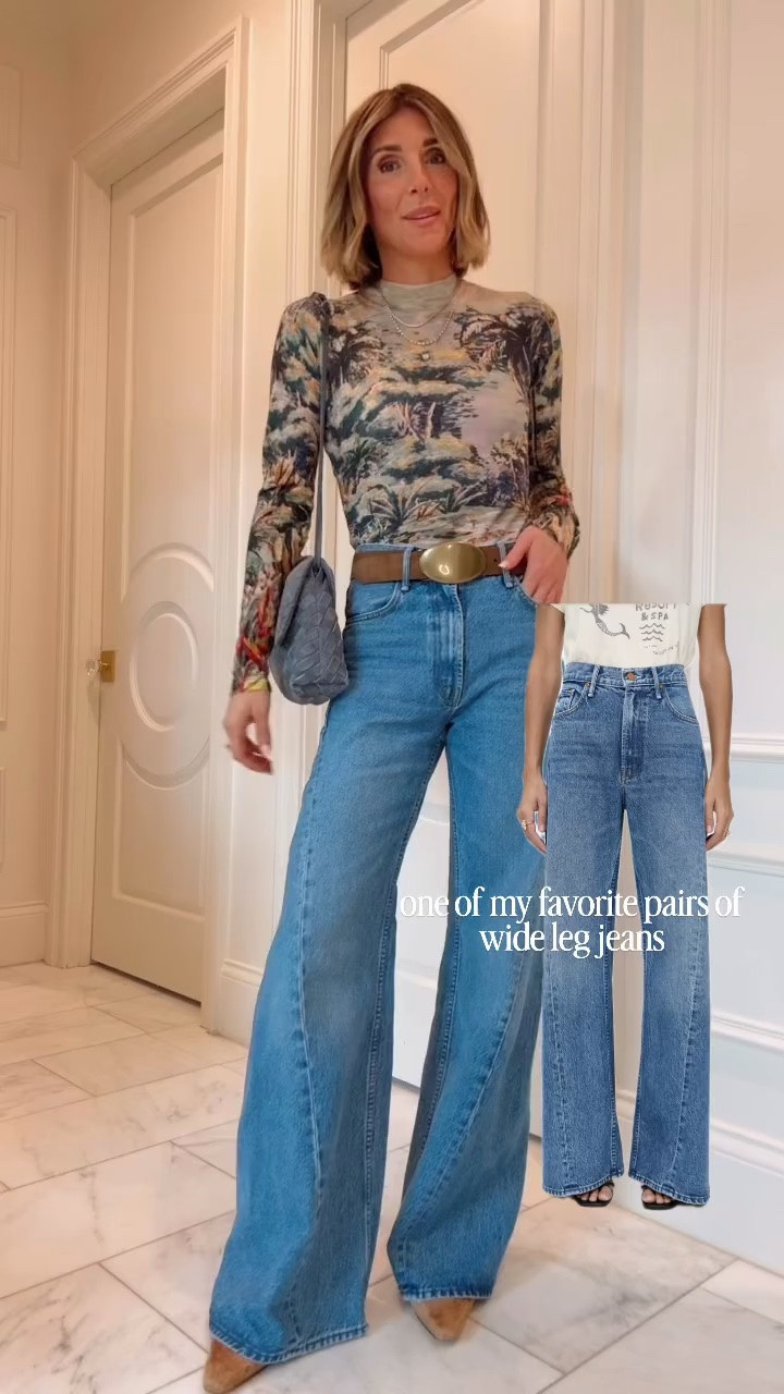 Love these wide leg jeans! So glad they are back in stock for fall! I'm wearing size 24 I sized down one size

#LTKootd #LTKSeasonal