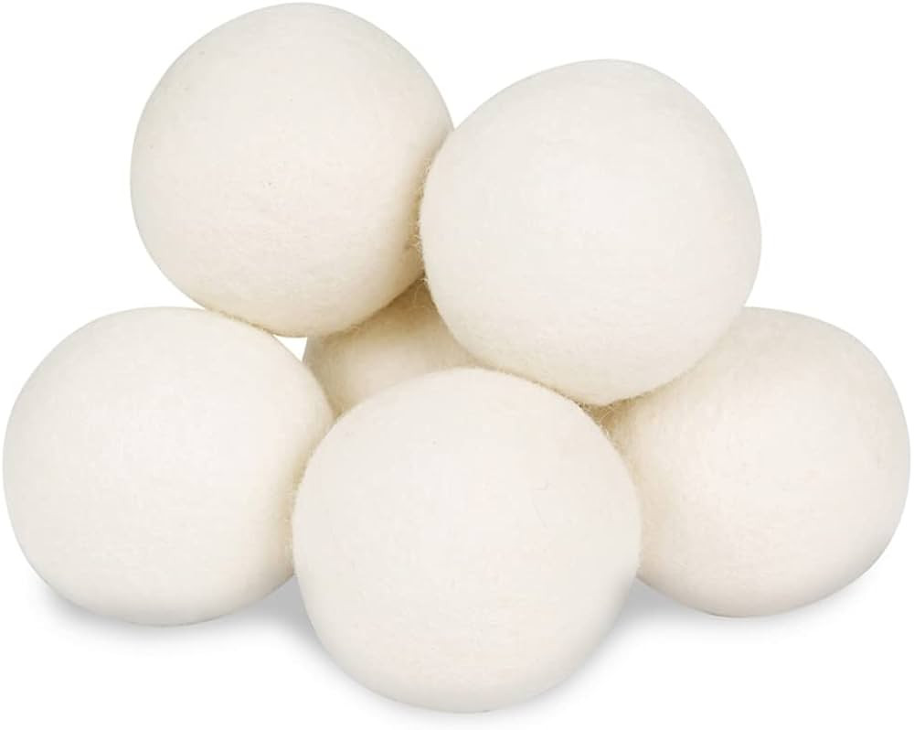 Wool Dryer Balls - Smart Sheep 6-Pack - XL Premium Natural Fabric Softener Award-Winning - Wool B... | Amazon (US)