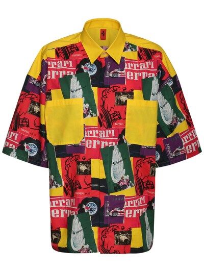 Ferrari - Printed cotton shirt - Multicolor | Luisaviaroma | Luisaviaroma