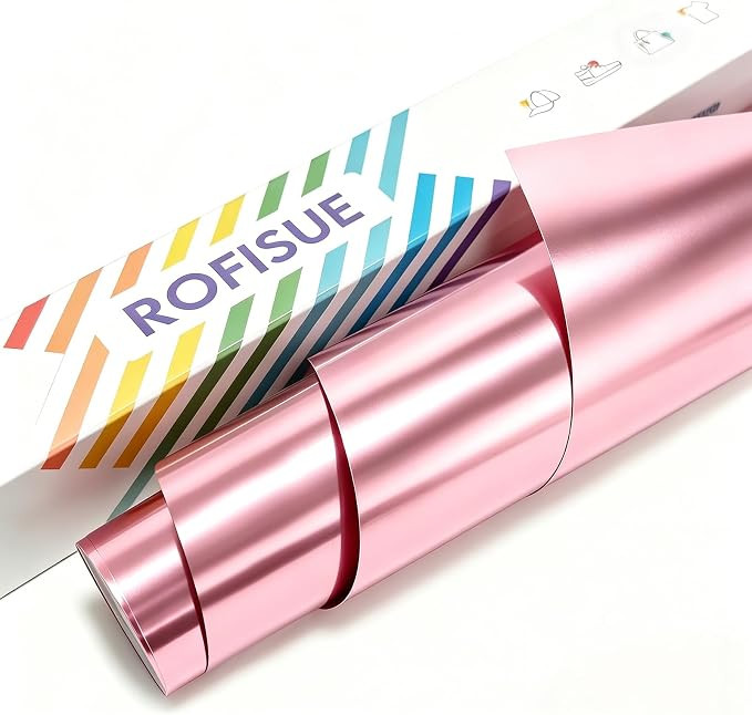 Sheet Metallic Foil Heat Transfer Viny Pink, 12Inch*6Ft lBundle Chrome HTV VibrantColors for Stun... | Amazon (US)