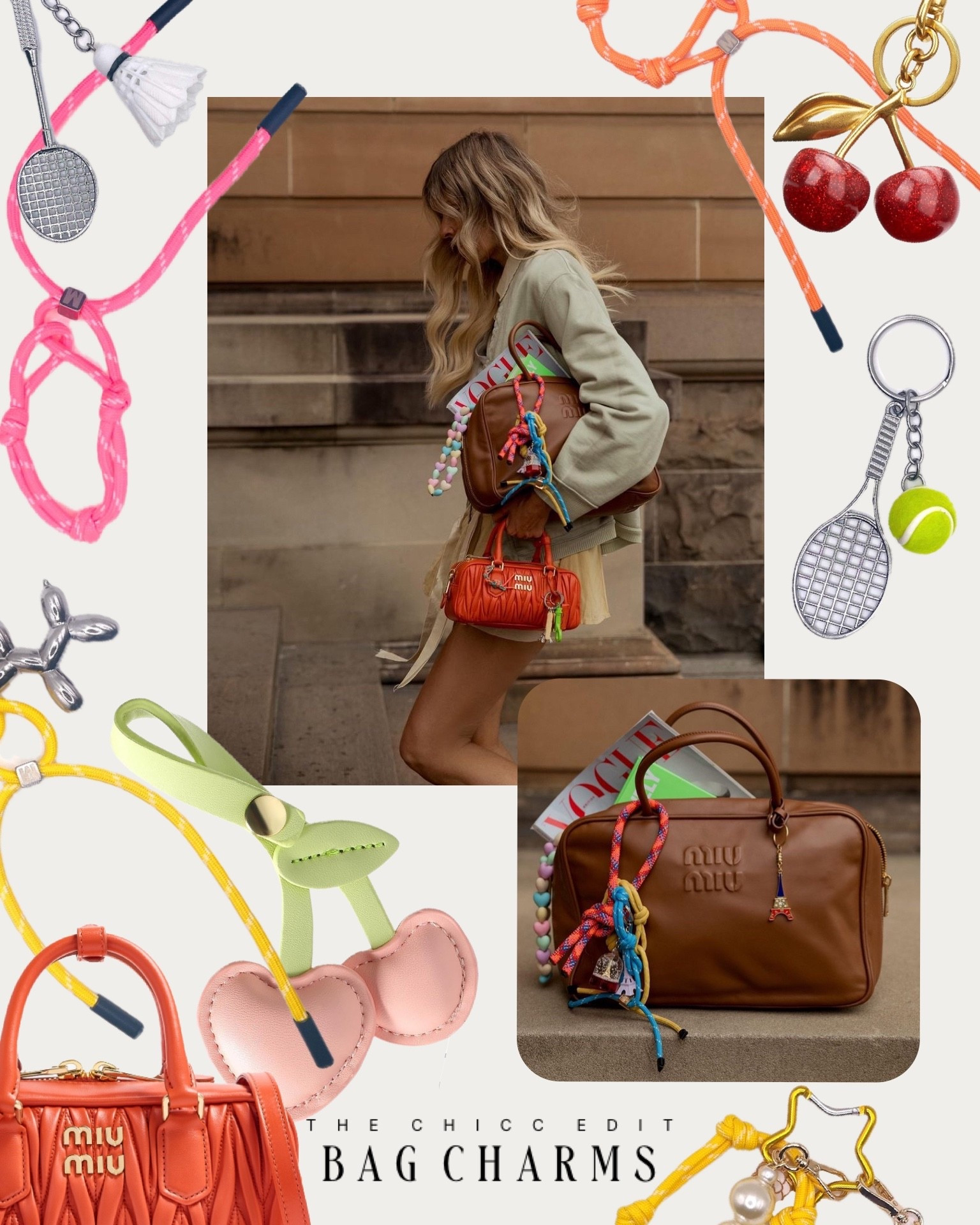 Miu Miu bags, and charms from Amazon and Etsy 🎾🍒🌸

#bagcharm #miumiu #charm #keychain #amazon 

#LTKMothersDay #LTKFestival #LTKootd