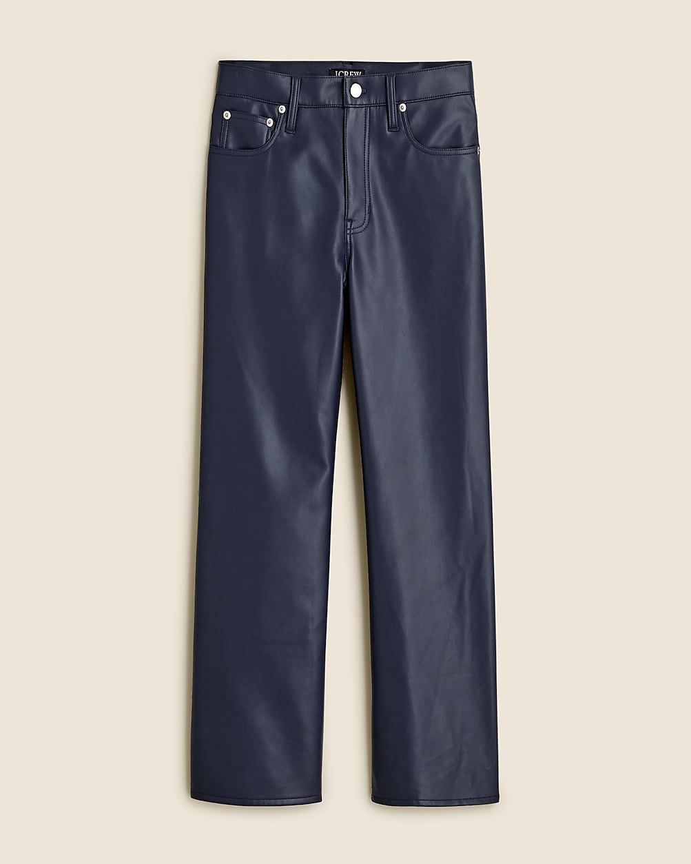 Slim wide-leg pant in faux leather | J. Crew US