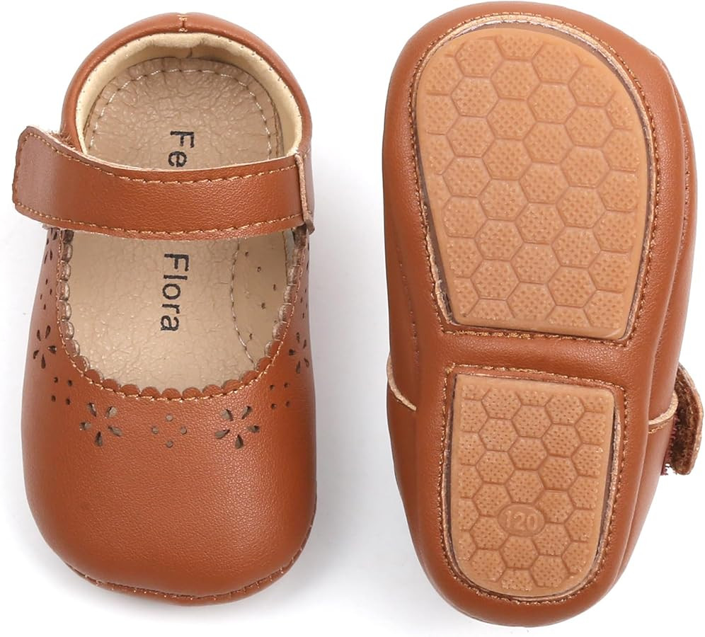 Felix & Flora Soft Sole Baby Shoes - Infant Baby Walking Shoes Moccasinss Rubber Sole Crib Shoes | Amazon (US)