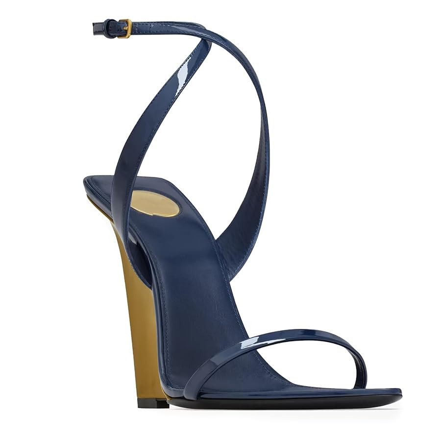 Wedge Sandals for Women Strappy Wedge Heels Pointed Open Toe Heeled Sandals Buckle Ankle Strap He... | Amazon (US)