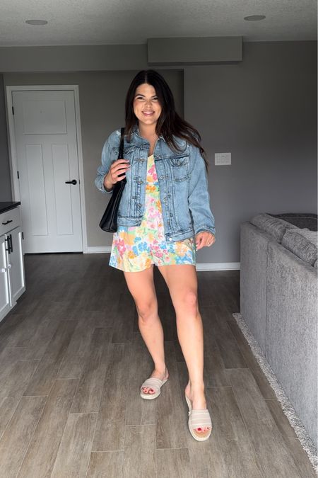 Can’t get enough of the colors on this romper from Old Navy! This screams summer and could be worn to the pool, on a trip or just out running errands! I’m in a size large. I also find that Old Navy denim jackets are the best if you have thicker arms like me! I’m a size large as well. 

What should my besties with thick tummies getting from Old Navy this summer? Let me show you ✨🤍🤎

#Midsize #SpringOutfit #SummerOutfit #Outfitinspo midsize fashion, midsize outfits, midsize style, midsize dresses, midsize summer, , Old Navy Hall 2024, Old Navy style, Old Navy dresses, work outfits 

#LTKMidsize #LTKSaleAlert #LTKFindsUnder50