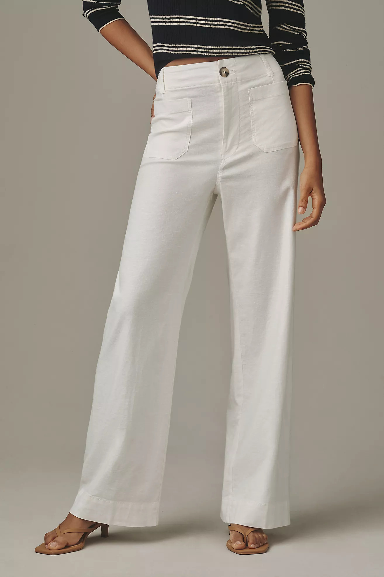 The Colette Beachy Linen Full-Length Wide-Leg Pants by Maeve | Anthropologie (US)