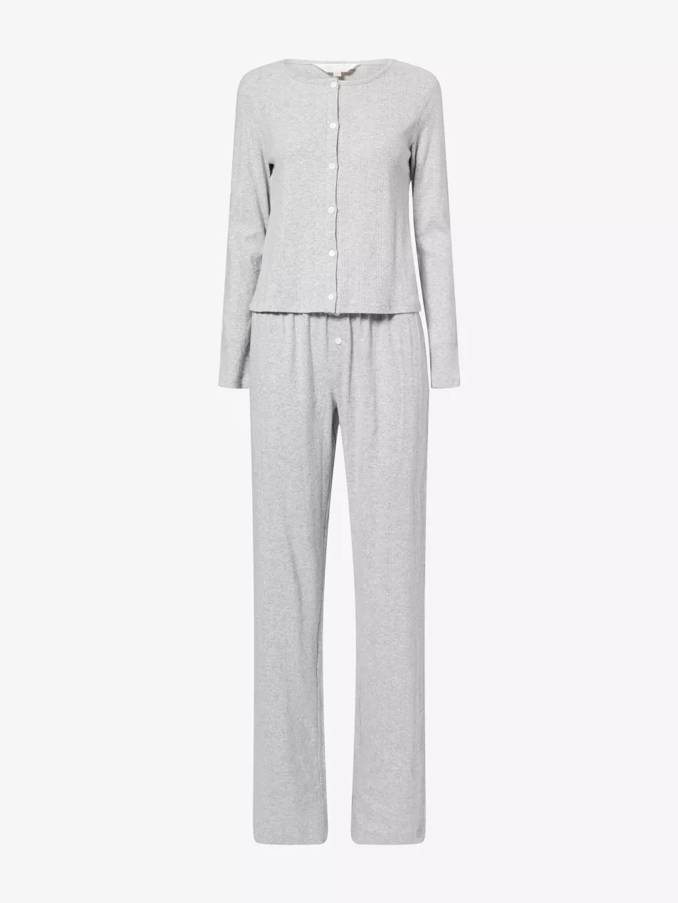 Pointelle Cotton Pyjama Set | Selfridges