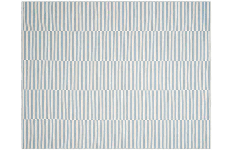 Bast Rug, Ivory/Light Blue | One Kings Lane