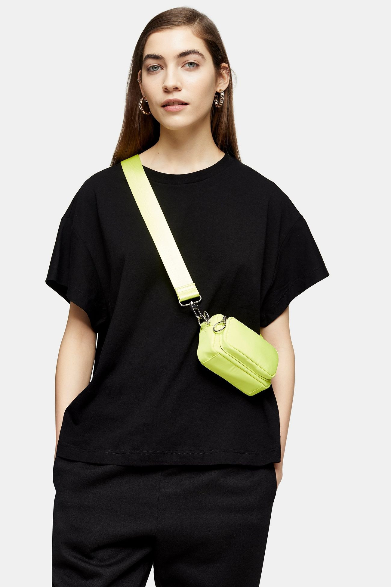 Schwarzes schmal geschnittenes T-Shirt | Topshop DE