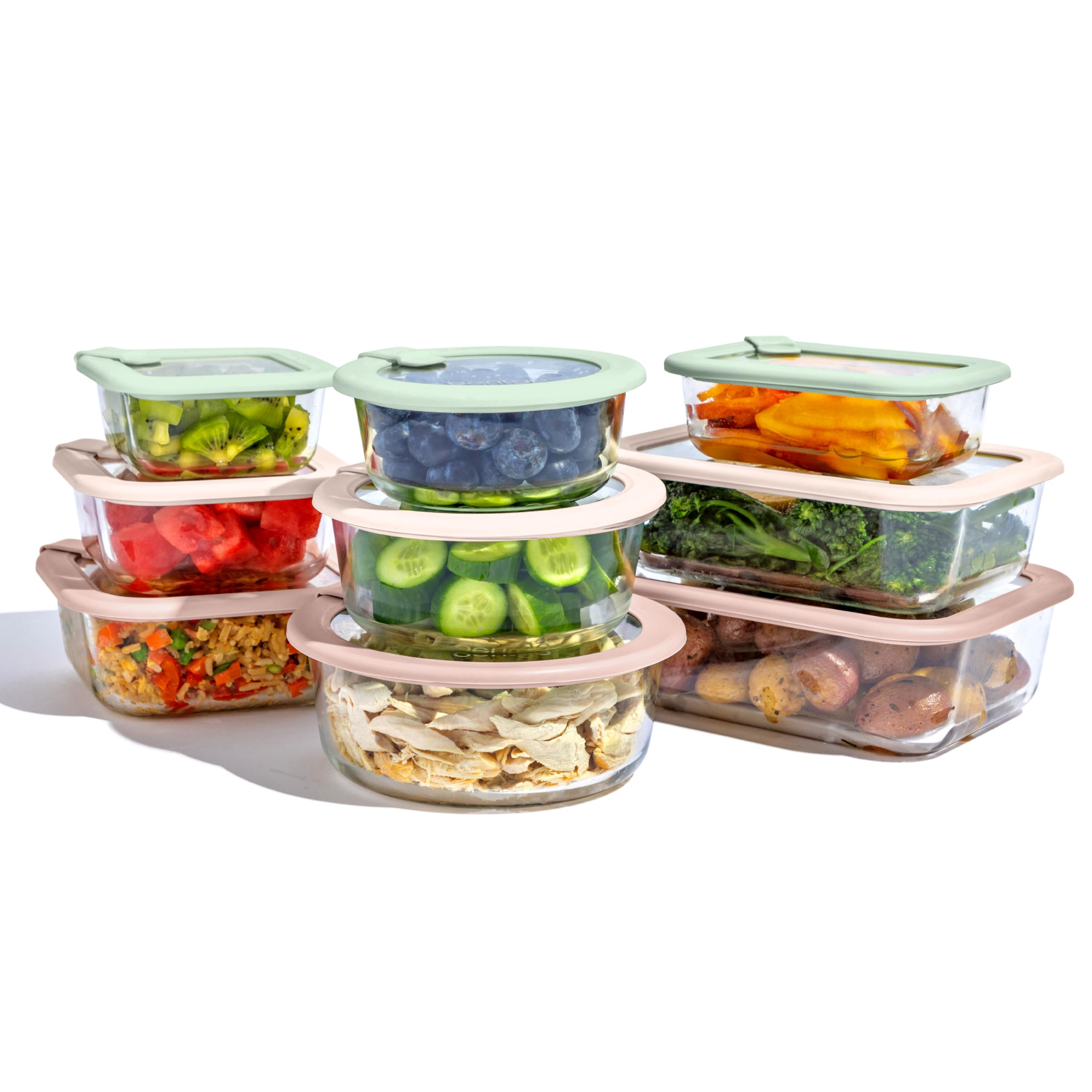 Bentgo Signature Leak-Proof Glass Food Storage - 18-Piece Set, 1-Compartment Plastic-Free Contain... | Amazon (US)