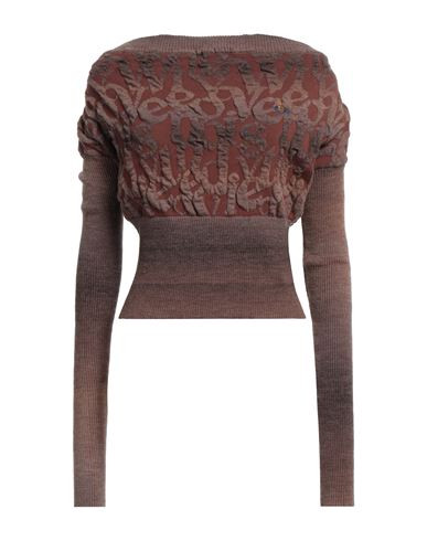 Vivienne Westwood Woman Sweater Chocolate brown Size M Acrylic, Viscose, Virgin Wool, Polyester | YOOX (US)