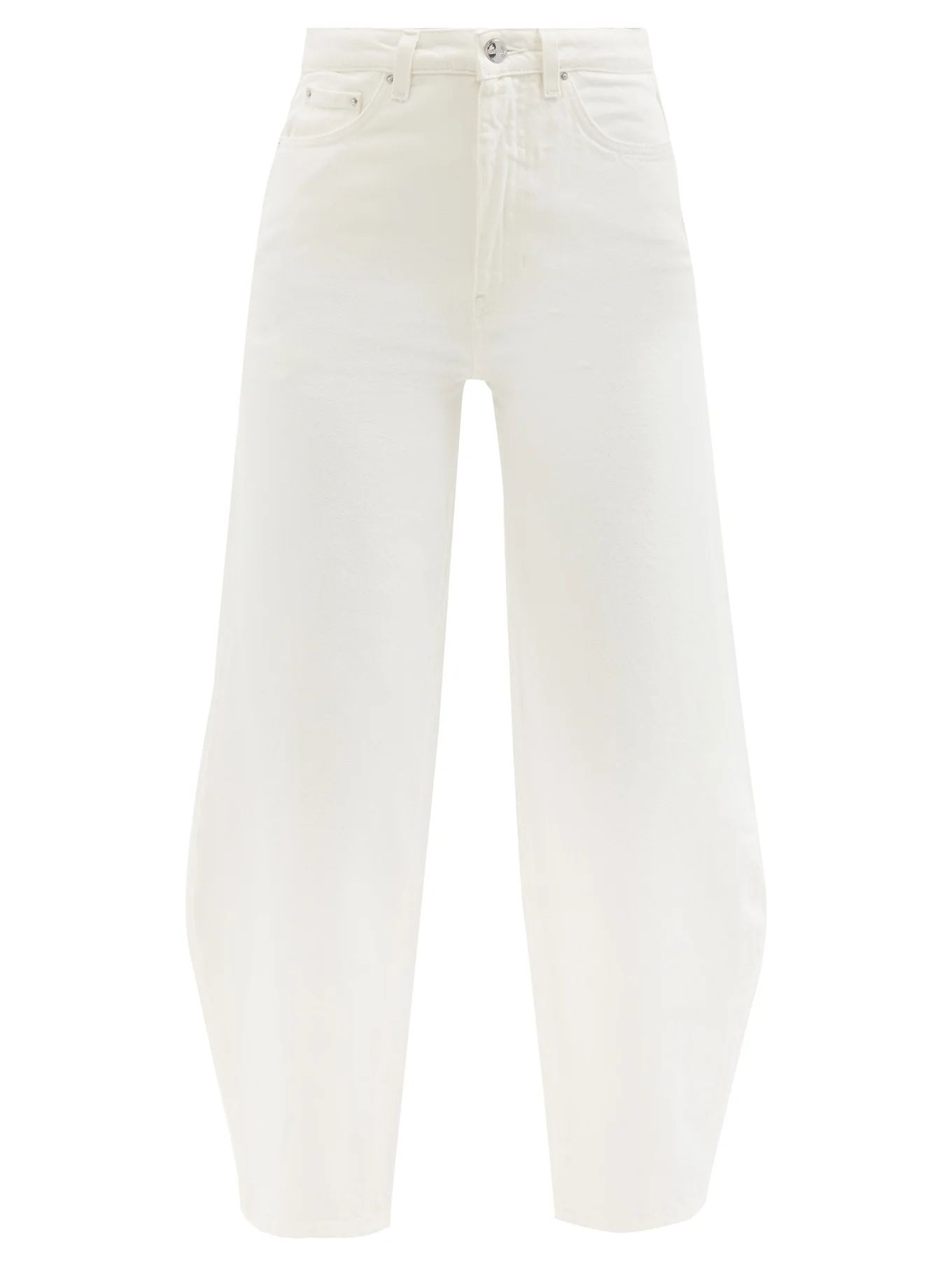 Organic-cotton cropped barrel-leg jeans | Toteme | Matches (US)