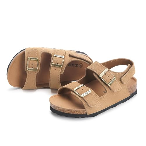 Amazon.com | ZUSERIS Kids Cork Footbed Sandals Toddler Slippers Open Toe Cute Summer Slip-on Slid... | Amazon (US)