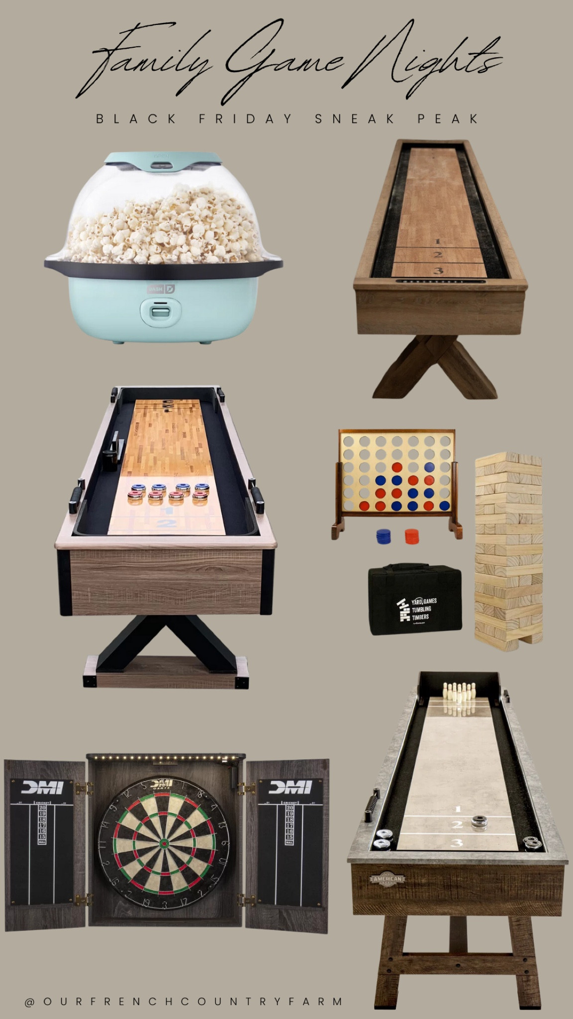 Colder nights mean family game nights indoors!  Break out the popcorn machine, fun oversized games that can be used next summer too!  And these wooden shuffleboard games are stylish and so fun for the whole family!  Some even have tabletop bowling!

Don’t miss out on @wayfair’s Black Friday extended deals!  Up to 80% off and free shipping!

@shop.ltk #liketkit liketk.it  #Wayfair #Wayfairpartner 

#LTKSaleAlert #LTKGiftGuide #LTKFamily