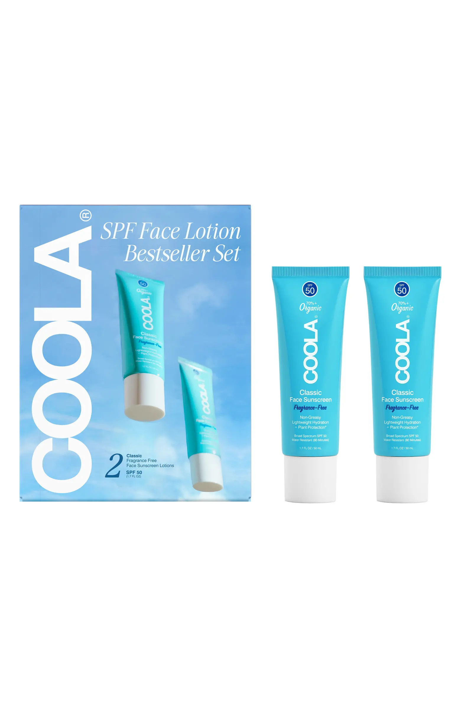 COOLA® Suncare Fragrance Free Classic Face Organic Sunscreen Lotion SPF 50 Duo $64 Value | Nords... | Nordstrom
