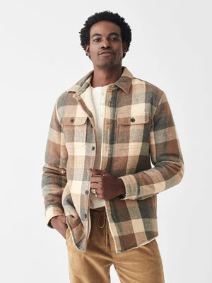 High Pile Fleece Plaid CPO | Faherty