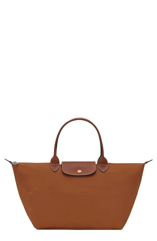 Longchamp Le Pliage Original Nylon Top Handle Bag in Cognac at Nordstrom | Nordstrom