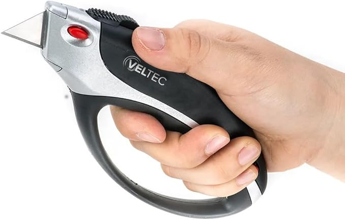 Veltec Heavy Duty Retractable Utility Knife, Box Cutter, Carpet Cutter with 3-Position Locking, E... | Amazon (US)