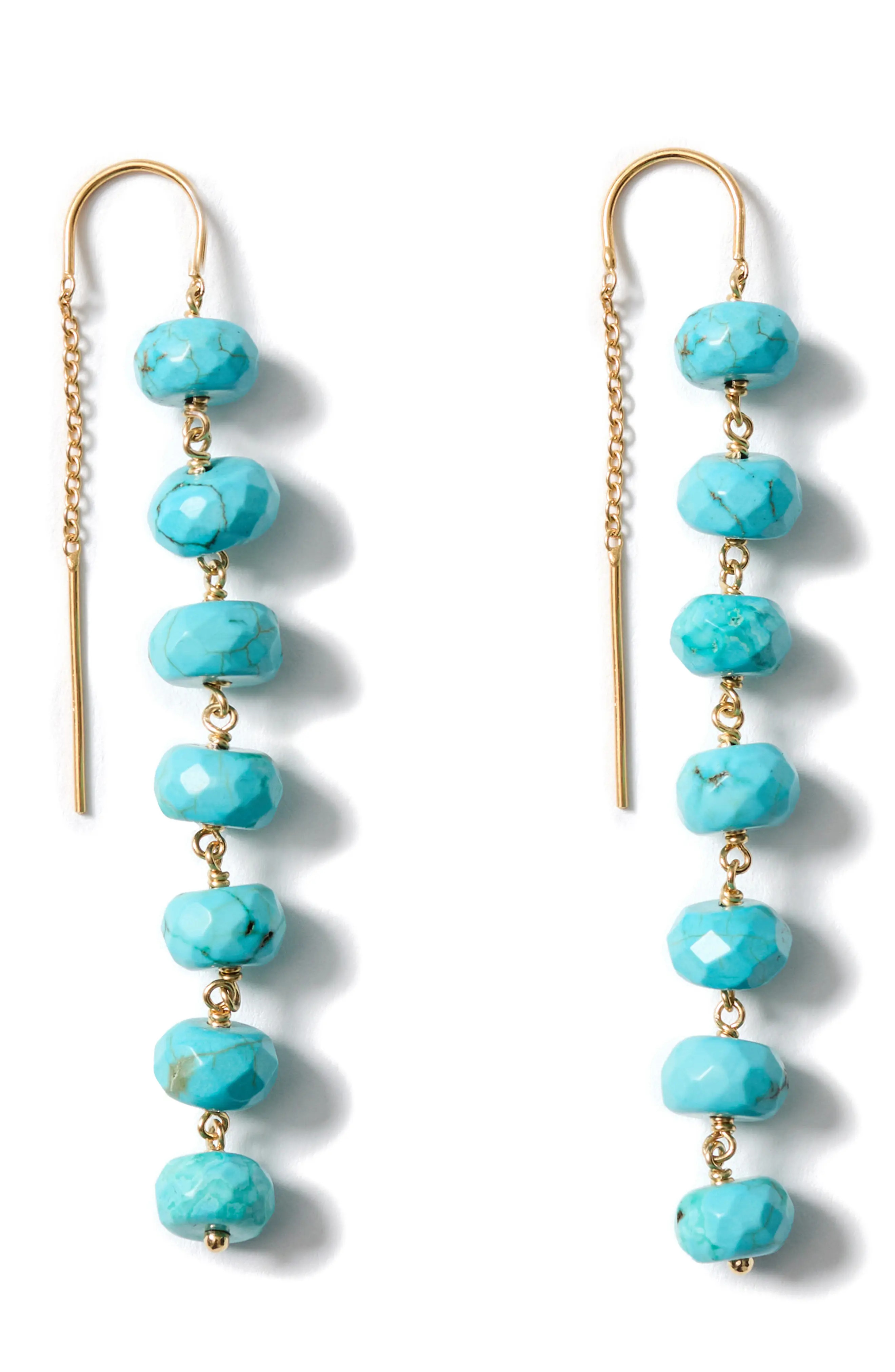 Semiprecious Stone Linear Drop Earrings (Women) | Nordstrom | Nordstrom
